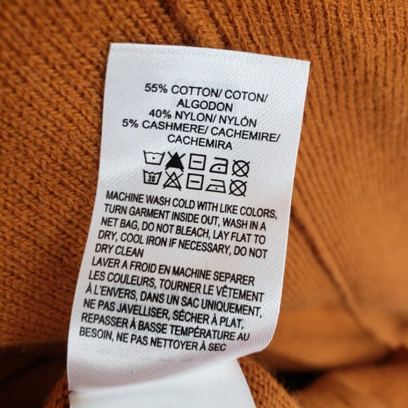 Lucky Brand Relaxed Fit V Neck Cardigan‎ Sweater S Womens Cotton Cashmere Brown - Picture 9 of 9